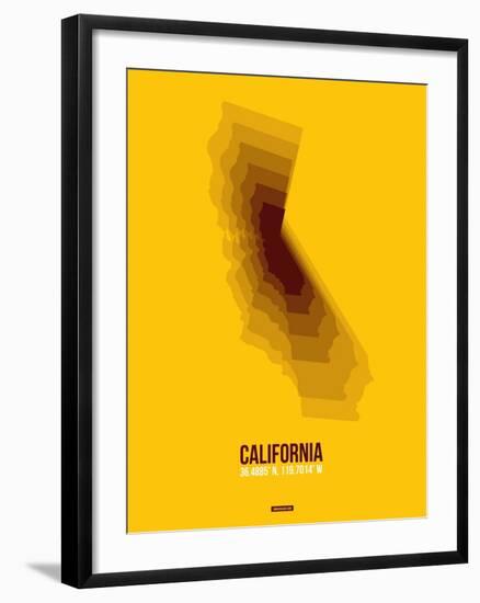 California Radiant Map 8-NaxArt-Framed Art Print