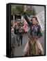 California Republican Gubernatorial Candidate Ronald Reagan in Cowboy Attire, Riding Horse Outside-Bill Ray-Framed Stretched Canvas