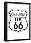 California Route 66 Sign Art Poster Print-null-Framed Poster