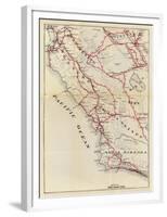 California: San Benito, Fresno, Monterey, San Luis Obispo, Kings, Kern, and Santa Barbara, c.1896-George W^ Blum-Framed Art Print