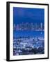 California, San Diego, City and Shelter Island Yacht Basin from Point Loma, Dusk, USA-Walter Bibikow-Framed Photographic Print