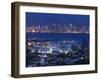 California, San Diego, City and Shelter Island Yacht Basin from Point Loma, Dusk, USA-Walter Bibikow-Framed Photographic Print