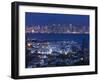 California, San Diego, City and Shelter Island Yacht Basin from Point Loma, Dusk, USA-Walter Bibikow-Framed Photographic Print