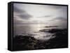 California, San Diego, Sunset Cliffs, a Wave Crashes on a Tide Pool-Christopher Talbot Frank-Framed Stretched Canvas