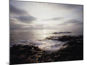 California, San Diego, Sunset Cliffs, a Wave Crashes on a Tide Pool-Christopher Talbot Frank-Mounted Photographic Print