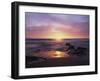 California, San Diego, Sunset Cliffs, Sunset over a Beach and Ocean-Christopher Talbot Frank-Framed Premium Photographic Print