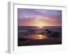 California, San Diego, Sunset Cliffs, Sunset over a Beach and Ocean-Christopher Talbot Frank-Framed Premium Photographic Print