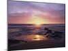 California, San Diego, Sunset Cliffs, Sunset over a Beach and Ocean-Christopher Talbot Frank-Mounted Premium Photographic Print