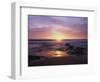 California, San Diego, Sunset Cliffs, Sunset over a Beach and Ocean-Christopher Talbot Frank-Framed Photographic Print