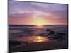 California, San Diego, Sunset Cliffs, Sunset over a Beach and Ocean-Christopher Talbot Frank-Mounted Photographic Print