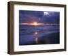 California, San Diego, Sunset Cliffs, Sunset over a Beach and Waves-Christopher Talbot Frank-Framed Photographic Print