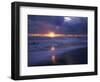 California, San Diego, Sunset Cliffs, Sunset over a Beach and Waves-Christopher Talbot Frank-Framed Photographic Print