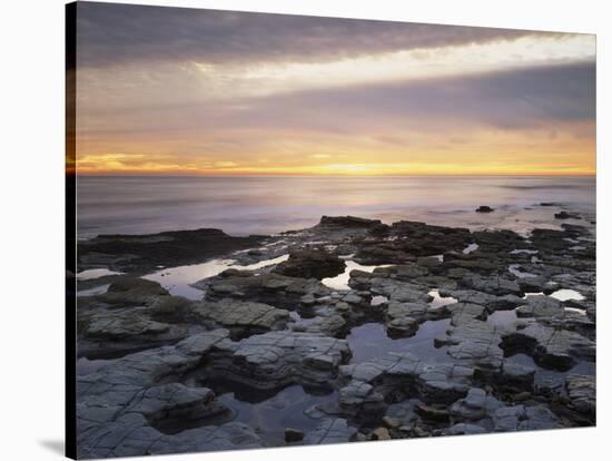 California, San Diego, Sunset Cliffs, Sunset over Tide Pools-Christopher Talbot Frank-Stretched Canvas