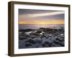 California, San Diego, Sunset Cliffs, Sunset over Tide Pools-Christopher Talbot Frank-Framed Premium Photographic Print