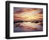 California, San Diego, Sunset Cliffs, Sunset Reflecting in a Tide Pool-Christopher Talbot Frank-Framed Photographic Print