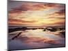 California, San Diego, Sunset Cliffs, Sunset Reflecting in a Tide Pool-Christopher Talbot Frank-Mounted Photographic Print