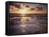 California, San Diego, Sunset Cliffs, Sunset Reflecting in Tide Pools-Christopher Talbot Frank-Framed Stretched Canvas