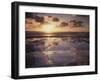 California, San Diego, Sunset Cliffs, Sunset Reflecting in Tide Pools-Christopher Talbot Frank-Framed Premium Photographic Print