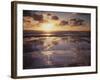 California, San Diego, Sunset Cliffs, Sunset Reflecting in Tide Pools-Christopher Talbot Frank-Framed Photographic Print