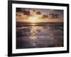 California, San Diego, Sunset Cliffs, Sunset Reflecting in Tide Pools-Christopher Talbot Frank-Framed Photographic Print