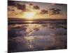 California, San Diego, Sunset Cliffs, Sunset Reflecting in Tide Pools-Christopher Talbot Frank-Mounted Photographic Print