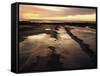 California, San Diego, Sunset Cliffs, Sunset Reflecting in Tide Pools-Christopher Talbot Frank-Framed Stretched Canvas