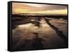 California, San Diego, Sunset Cliffs, Sunset Reflecting in Tide Pools-Christopher Talbot Frank-Framed Stretched Canvas