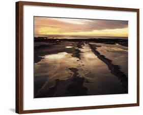 California, San Diego, Sunset Cliffs, Sunset Reflecting in Tide Pools-Christopher Talbot Frank-Framed Photographic Print