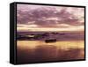 California, San Diego, Sunset Cliffs, Sunset Reflecting on a Beach-Christopher Talbot Frank-Framed Stretched Canvas