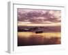 California, San Diego, Sunset Cliffs, Sunset Reflecting on a Beach-Christopher Talbot Frank-Framed Premium Photographic Print