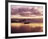 California, San Diego, Sunset Cliffs, Sunset Reflecting on a Beach-Christopher Talbot Frank-Framed Photographic Print