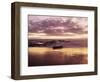 California, San Diego, Sunset Cliffs, Sunset Reflecting on a Beach-Christopher Talbot Frank-Framed Photographic Print