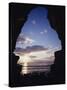 California, San Diego, Sunset Cliffs, Sunset Seen Through a Sea Cave-Christopher Talbot Frank-Stretched Canvas