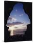California, San Diego, Sunset Cliffs, Sunset Seen Through a Sea Cave-Christopher Talbot Frank-Stretched Canvas
