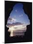 California, San Diego, Sunset Cliffs, Sunset Seen Through a Sea Cave-Christopher Talbot Frank-Mounted Photographic Print