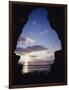 California, San Diego, Sunset Cliffs, Sunset Seen Through a Sea Cave-Christopher Talbot Frank-Framed Photographic Print