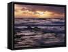California, San Diego, Sunset Cliffs, Sunset Through Storm Clouds-Christopher Talbot Frank-Framed Stretched Canvas