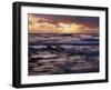 California, San Diego, Sunset Cliffs, Sunset Through Storm Clouds-Christopher Talbot Frank-Framed Premium Photographic Print