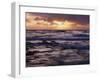California, San Diego, Sunset Cliffs, Sunset Through Storm Clouds-Christopher Talbot Frank-Framed Premium Photographic Print