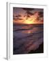 California, San Diego, Sunset Cliffs, Waves Crashing on a Beach-Christopher Talbot Frank-Framed Premium Photographic Print