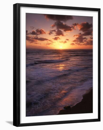 California, San Diego, Sunset Cliffs, Waves Crashing on a Beach-Christopher Talbot Frank-Framed Premium Photographic Print