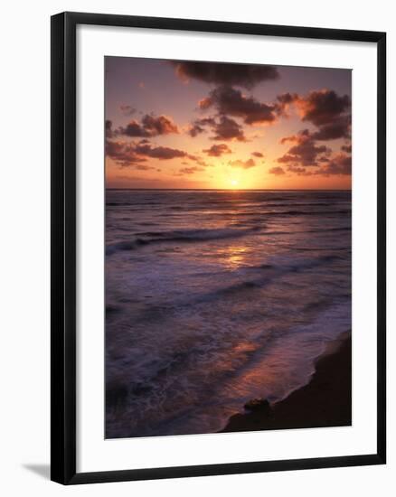 California, San Diego, Sunset Cliffs, Waves Crashing on a Beach-Christopher Talbot Frank-Framed Premium Photographic Print