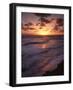 California, San Diego, Sunset Cliffs, Waves Crashing on a Beach-Christopher Talbot Frank-Framed Photographic Print