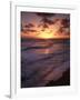 California, San Diego, Sunset Cliffs, Waves Crashing on a Beach-Christopher Talbot Frank-Framed Photographic Print