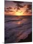 California, San Diego, Sunset Cliffs, Waves Crashing on a Beach-Christopher Talbot Frank-Mounted Photographic Print
