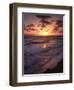 California, San Diego, Sunset Cliffs, Waves Crashing on a Beach-Christopher Talbot Frank-Framed Photographic Print