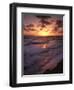 California, San Diego, Sunset Cliffs, Waves Crashing on a Beach-Christopher Talbot Frank-Framed Photographic Print