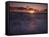 California, San Diego, Sunset Cliffs, Waves on the Ocean at Sunset-Christopher Talbot Frank-Framed Stretched Canvas