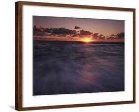 California, San Diego, Sunset Cliffs, Waves on the Ocean at Sunset-Christopher Talbot Frank-Framed Photographic Print