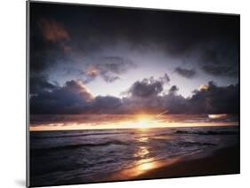 California, San Diego, Sunset over a Beach and Waves on the Ocean-Christopher Talbot Frank-Mounted Photographic Print